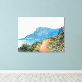 Claude Monet De Corniche bij Monaco Canvas Afdruk (Insitu (Houten vloer))
