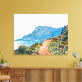 Claude Monet De Corniche bij Monaco Canvas Afdruk (Insitu (Woonkamer))