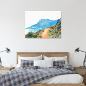 Claude Monet De Corniche bij Monaco Canvas Afdruk (Insitu (Slaapkamer))