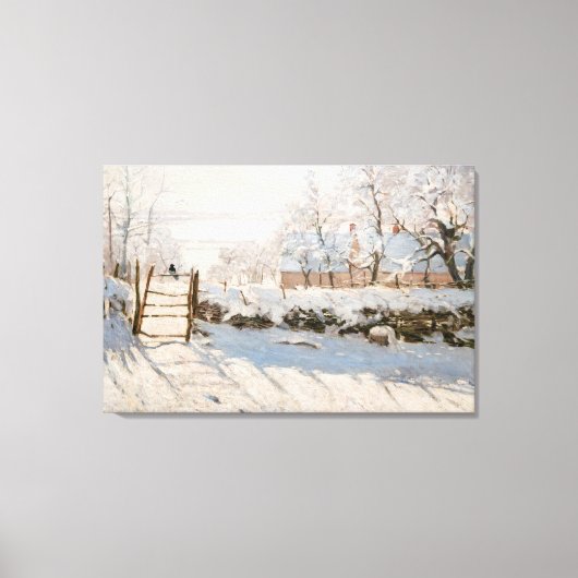 Claude Monet - De Ekster Canvas Afdruk (Voorkant)
