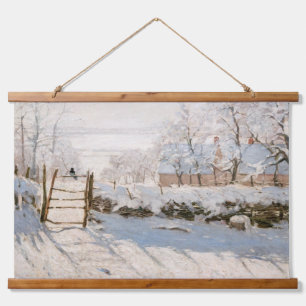 Claude Monet - De Ekster Hangend Wandkleed