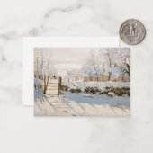 Claude Monet - De Ekster Notitiekaartje (Voorkant / Achterkant in situ)