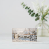 Claude Monet - De Ekster - QR Code Visitekaartje (Staand voorkant)