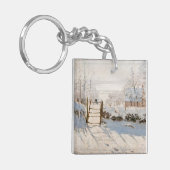 Claude Monet - De Ekster Sleutelhanger (Voorkant Links)