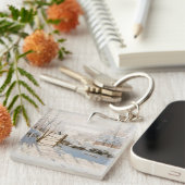 Claude Monet - De Ekster Sleutelhanger (Voorkant Rechts)