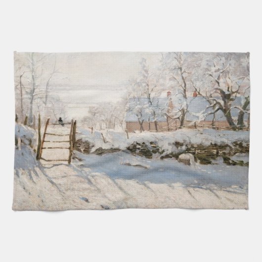Claude Monet - De Ekster Theedoek (Horizontaal)