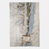 Claude Monet - De Ekster Theedoek (Verticaal)