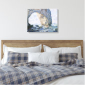 Claude Monet | De Etretat van Manneporte Canvas Afdruk (Insitu (Slaapkamer))