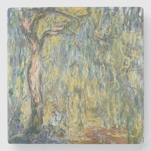 Claude Monet | De grote wilg in Giverny, 1918 Stenen Onderzetter (Voorkant)