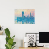 Claude Monet De huizen van het parlement, Sunset A Poster (Thuiskantoor)