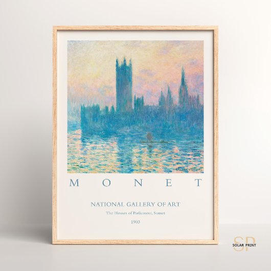 Claude Monet De Huizen van het Parlement Sunset Ar Poster