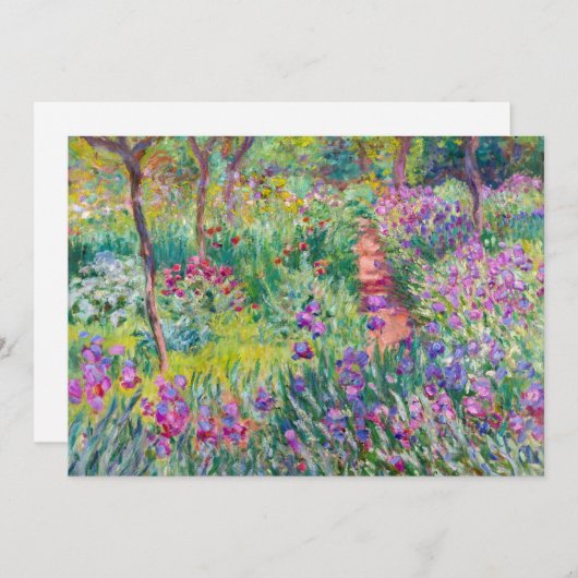 Claude Monet - De Iris Garden in Giverny Bedankkaart (Voorkant / Achterkant)