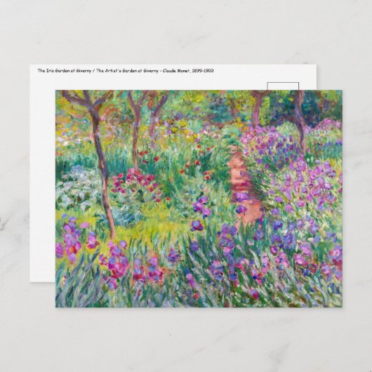 Claude Monet - De Iris Garden in Giverny Briefkaart (Voorkant / Achterkant)