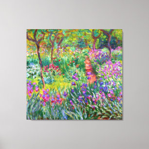 Claude Monet: De Iris Garden in Giverny Canvas Afdruk