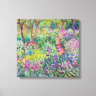 Claude Monet - De Iris Garden in Giverny Canvas Afdruk