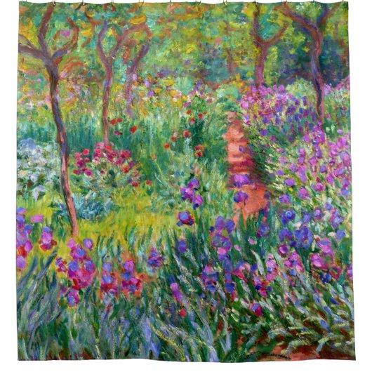 Claude Monet: De Iris Garden in Giverny Douchegordijn (Voorkant)