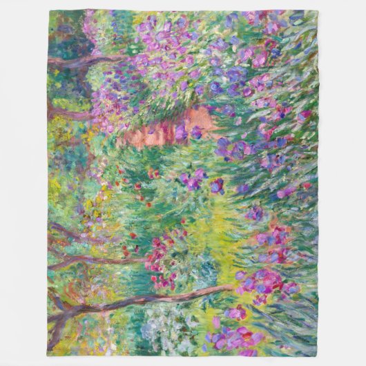 Claude Monet - De Iris Garden in Giverny Fleece Deken (Voorkant)