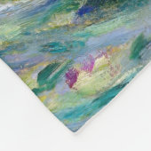 Claude Monet - De Iris Garden in Giverny Fleece Deken (Hoek)