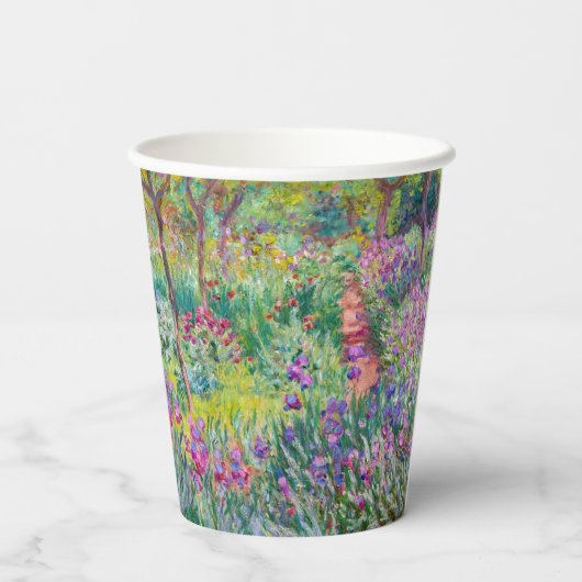 Claude Monet - De Iris Garden in Giverny Papieren Bekers (Achterkant)
