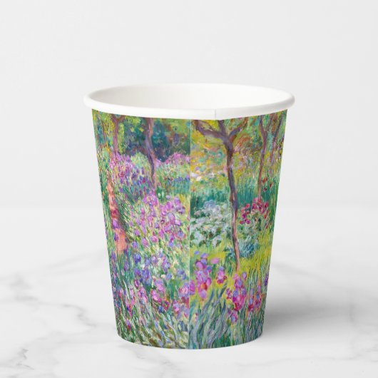 Claude Monet - De Iris Garden in Giverny Papieren Bekers (Rechts)
