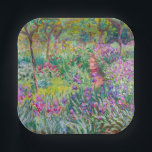 Claude Monet - De Iris Garden in Giverny Papieren Bordje<br><div class="desc">The Iris Garden at Giverny / The Artists's Garden at Giverny - Claude Monet,  1899-1900</div>
