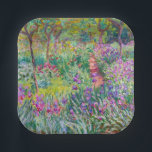 Claude Monet - De Iris Garden in Giverny Papieren Bordje<br><div class="desc">The Iris Garden at Giverny / The Artists's Garden at Giverny - Claude Monet,  1899-1900</div>