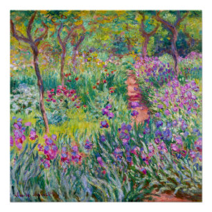 Claude Monet - De Iris Garden in Giverny Perfect Poster