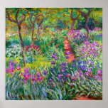 Claude Monet: De Iris Garden in Giverny Poster<br><div class="desc">Een kleurrijk klassiek poster met de iristuin van Giverny,  geschilderd door de Franse impressionistische schilder Claude Monet.</div>