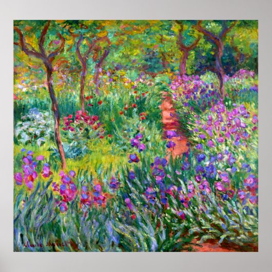Claude Monet: De Iris Garden in Giverny Poster (Voorkant)