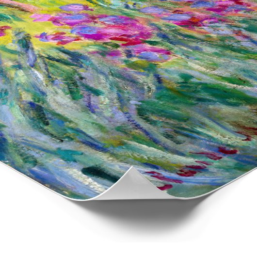 Claude Monet - De Iris Garden in Giverny Poster (Hoek)