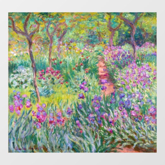 Claude Monet - De Iris Garden in Giverny Raamsticker (Vel)
