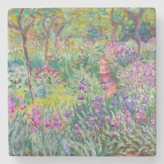 Claude Monet - De Iris Garden in Giverny Stenen Onderzetter (Voorkant)