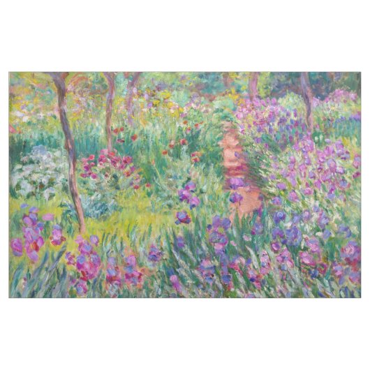 Claude Monet - De Iris Garden in Giverny Stof (Yard (91,4 cm))