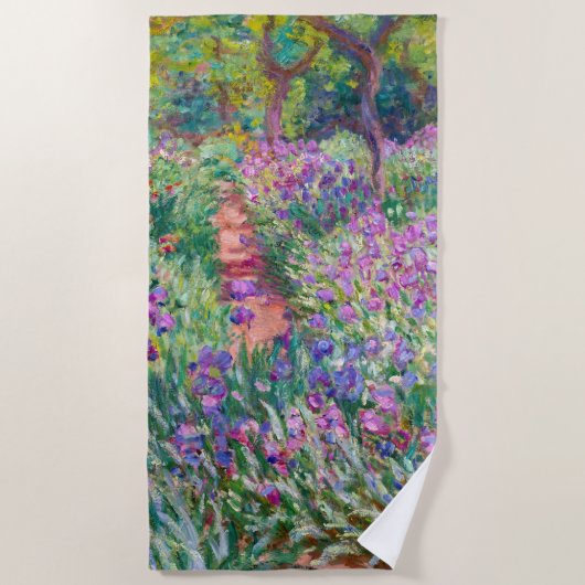 Claude Monet - De Iris Garden in Giverny Strandlaken (Voorkant)