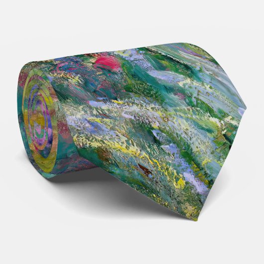 Claude Monet - De Iris Garden in Giverny Stropdas (Opgerold)