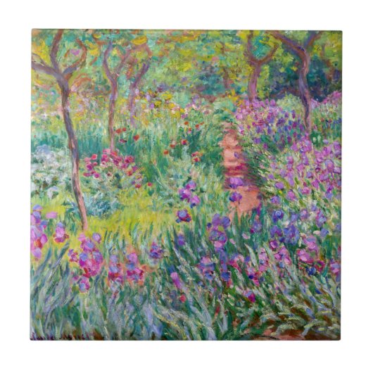 Claude Monet - De Iris Garden in Giverny Tegeltje (Voorkant)
