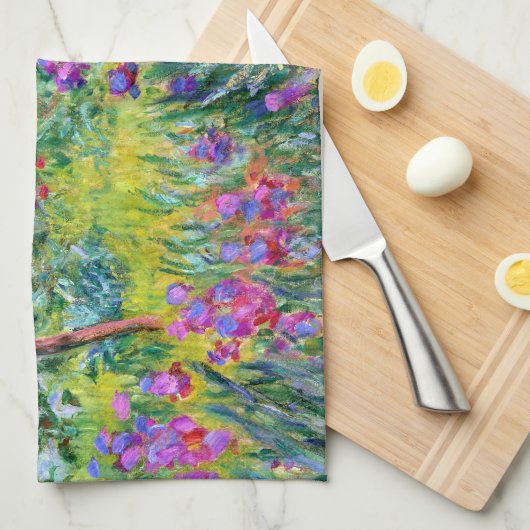 Claude Monet De Iris Garden in Giverny Theedoek (Quarter Fold)