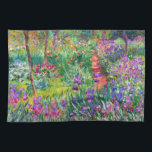 Claude Monet De Iris Garden in Giverny Theedoek<br><div class="desc">Een kleurrijke klassieke keukenhanddoek met de iristuin in Giverny,  geschilderd door de Franse impressionistische schilder Claude Monet.</div>