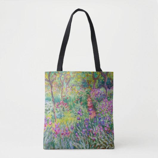 Claude Monet - De Iris Garden in Giverny Tote Bag (Voorkant)