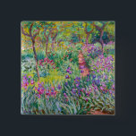 Claude Monet - De Iris Garden in Giverny Vierkante Button 5,1 Cm<br><div class="desc">The Iris Garden at Giverny / The Artists's Garden at Giverny - Claude Monet,  1899-1900</div>