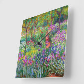 Claude Monet De Iris Garden in Giverny Vierkante Klok (Hoek)