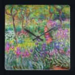 Claude Monet De Iris Garden in Giverny Vierkante Klok<br><div class="desc">Een kleurrijke klassieke muurklok met de iristuin in Giverny,  geschilderd door de Franse impressionistische schilder Claude Monet. 






com</div>