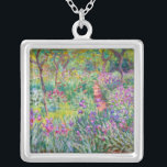 Claude Monet - De Iris Garden in Giverny Zilver Vergulden Ketting<br><div class="desc">The Iris Garden at Giverny / The Artists's Garden at Giverny - Claude Monet,  1899-1900</div>