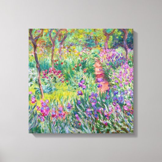 Claude Monet - De Iris Tuin in Giverny Canvas Afdruk (Voorkant)