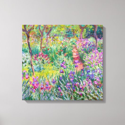 Claude Monet - De Iris Tuin in Giverny Canvas Afdruk (Voorkant)