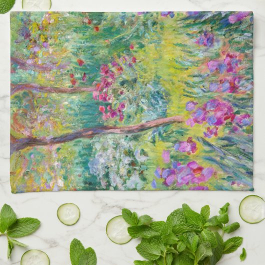 Claude Monet - De Iris Tuin in Giverny Theedoek (Gevouwen)