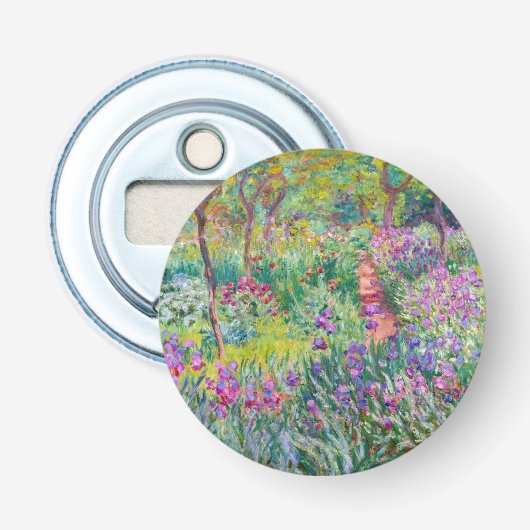 Claude Monet - De Irisentuin in Giverny Button Flesopener (Voorkant)