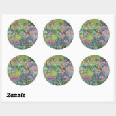 Claude Monet - De Irisentuin in Giverny Ronde Sticker (Vel)