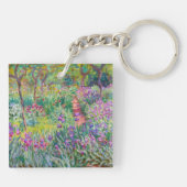 Claude Monet - De Irisentuin in Giverny Sleutelhanger (Achterkant)
