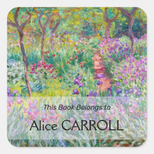 Claude Monet - De Irisentuin in Giverny Vierkante Sticker